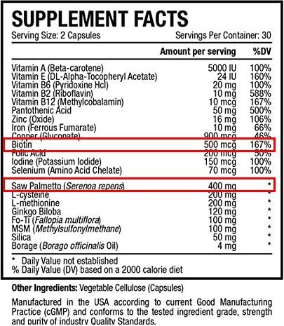 Ingredients of HairPrin